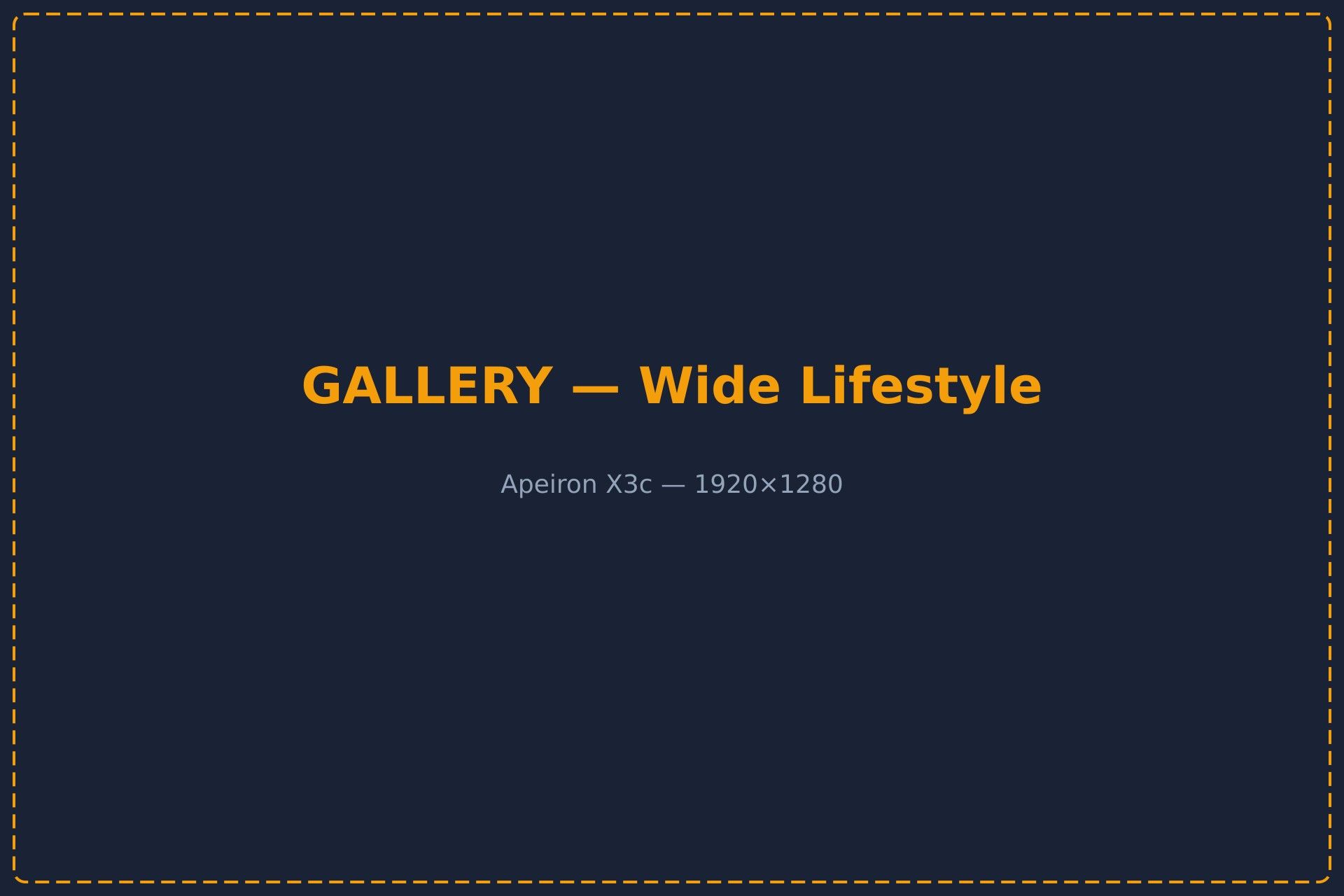 Apeiron X3c - ವೈಡ್ ಲೈಫ್ಸ್ಟೈಲ್ ನೋಟ